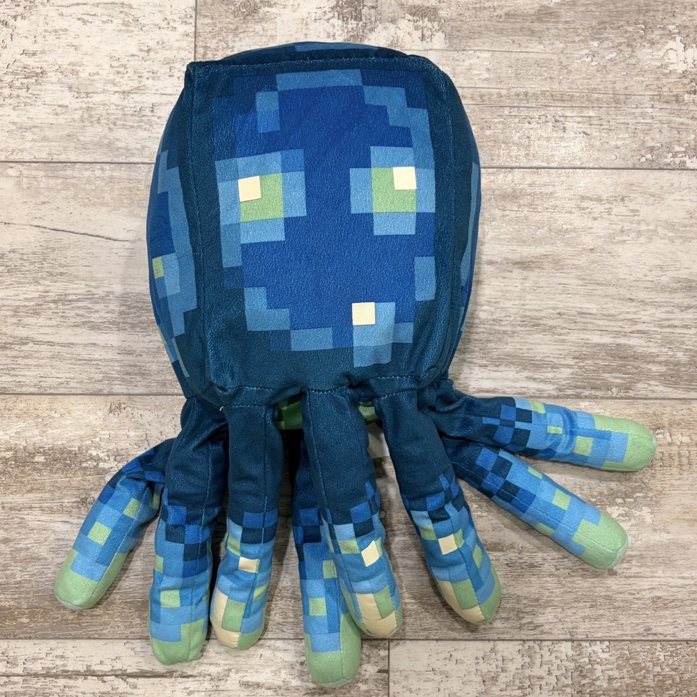 2021 MINECRAFT Earth Glow Squid 19" Pillow plush Mojang